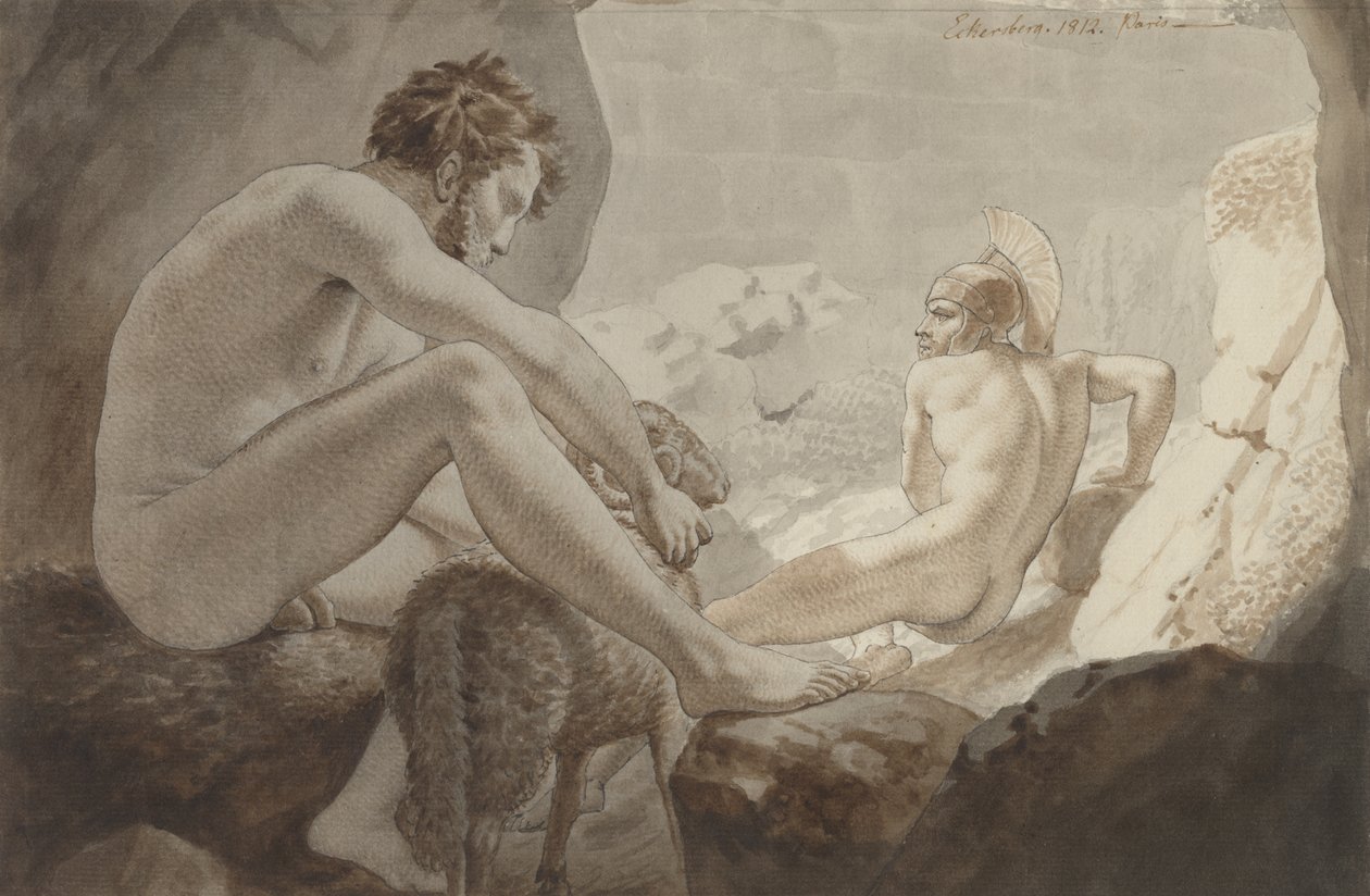 Odysseus Escaping from Polyphemus by Christoffer Wilhelm Eckersberg