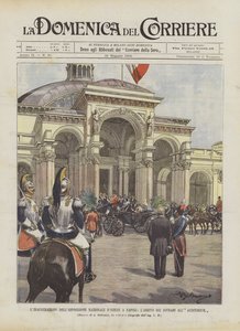 The Inauguration of the National Hygiene Exhibition in Naples, The Arrival of the Sovereigns at the Auditorium