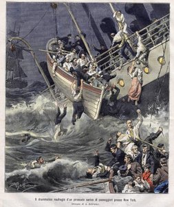 Wreck of the Larchmont Boat off New York in February 1907