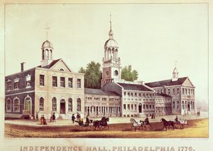 Independence Hall, Philadelphia, 1776, published by Nathaniel Currier and James Merritt Ives