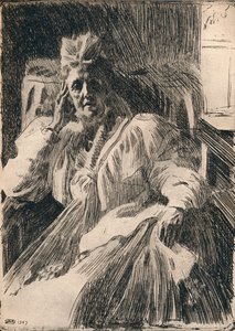 An Etching of the Dowager Queen of Sweden