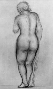Standing Female Model, Seen from the Back