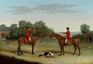 The Master with Hounds Outside Kennels