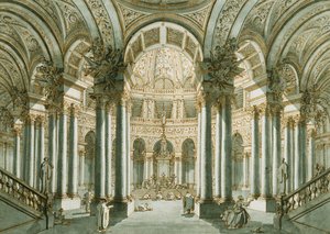 The Interior of a Church, with Figures at Prayer