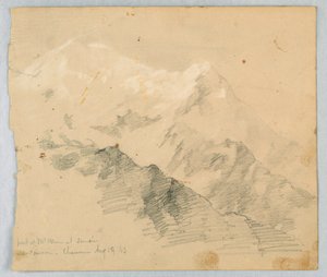 Sketch of Mt. Blanc at Sunrise