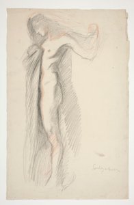 Study of Figure of 6 PM, for The Hours Mural at the State Capitol Building in Harrisburg, Pennsylvania