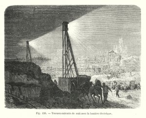 Night Work with Electric Light (engraving)