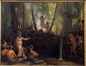 The manufacture of curare in the Brazilian forest