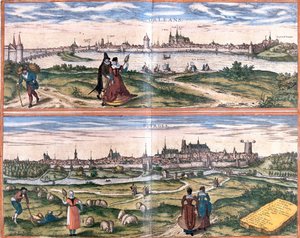 Views of Orleans and Bourges, France