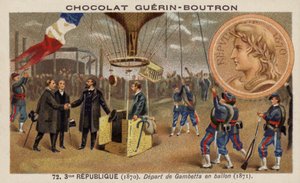 Léon Gambetta Escaping the Siege of Paris in a Balloon