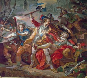 The murder of Etienne Marcel (c.1316-58) design for a Gobelins tapestry, 1783