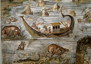 Detail of the Nilotic Mosaic of Preneste (Palestrina) from the Shrine of the Deity of Fortune Primigenia, 80 BC
