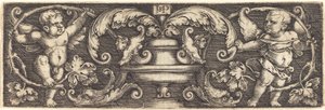 Ornament with a Vase between Two Genii