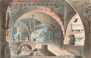 Crypt with a Kneeling Mourner, 1830-40