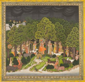Radha and Krishna Meet in the Forest During a Storm, c. 1770