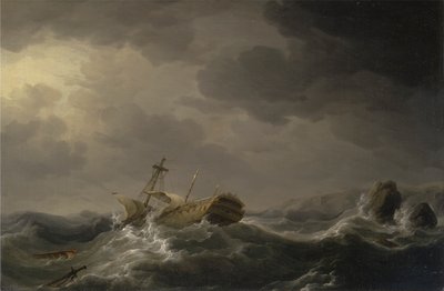 Ship Wrecked on a Rocky Coast by Charles Brooking