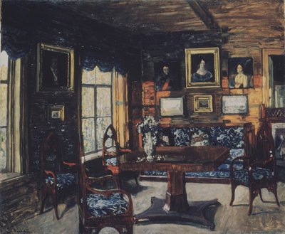 The Drawing Room in the Manor House Rozhdestveno by Stanislav Julianovic Zukovskij
