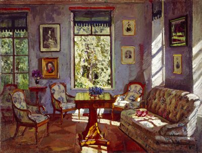 The Sitting Room in the Manor House Rozhdestveno by Stanislav Julianovic Zukovskij